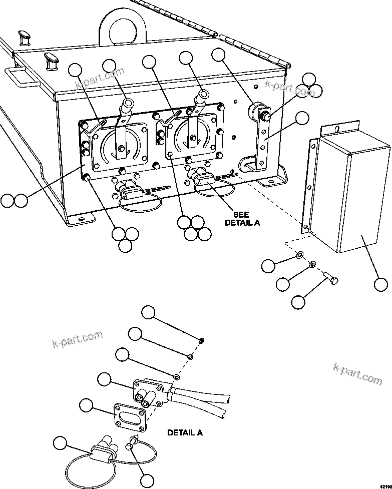 Komatsu parts book diagram for AFE62-BB 930E-4SE S/N A31791 - A31792 & A31813 - A31814  LAS BAMBAS: BATTERY BOX    2/5