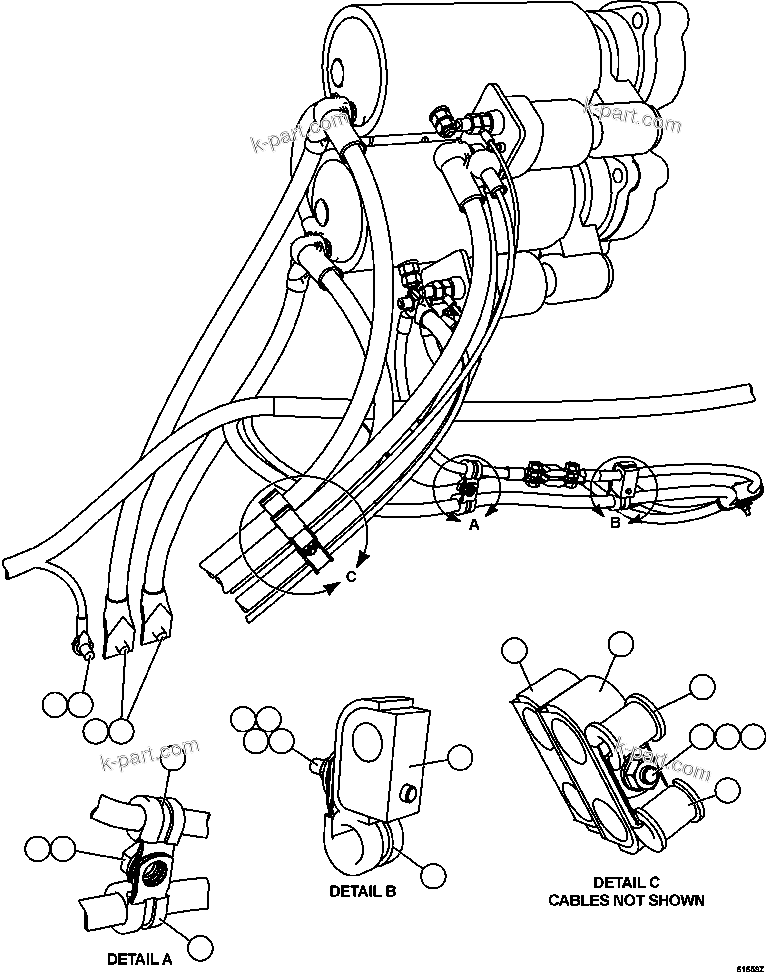Komatsu parts book diagram for AFE62-BB 930E-4SE S/N A31791 - A31792 & A31813 - A31814  LAS BAMBAS: STARTING SYSTEM WIRING    2/4