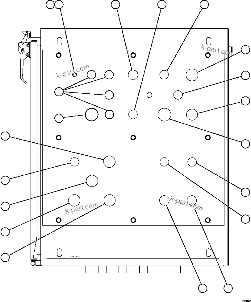 Komatsu parts book diagram for AFE62-BB 930E-4SE S/N A31791 - A31792 & A31813 - A31814  LAS BAMBAS: AUXILIARY CONTROL CABINET EXTERNAL WIRING  1/3