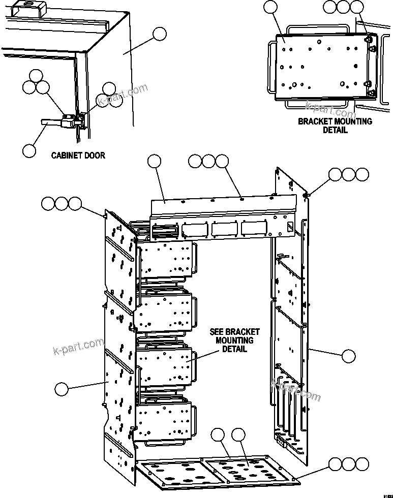 Komatsu parts book diagram for AFE62-BB 930E-4SE S/N A31791 - A31792 & A31813 - A31814  LAS BAMBAS: AUXILIARY CONTROL CABINET