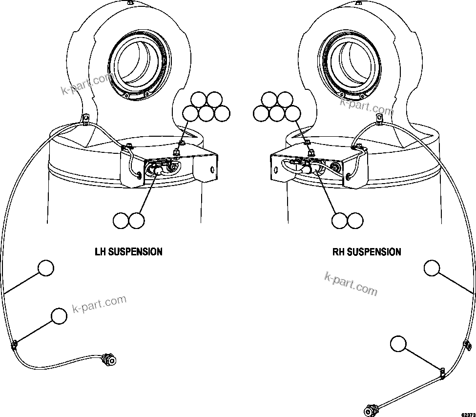 Komatsu parts book diagram for AFE62-BB 930E-4SE S/N A31791 - A31792 & A31813 - A31814  LAS BAMBAS: PLM SENSOR - REAR SUSPENSIONS