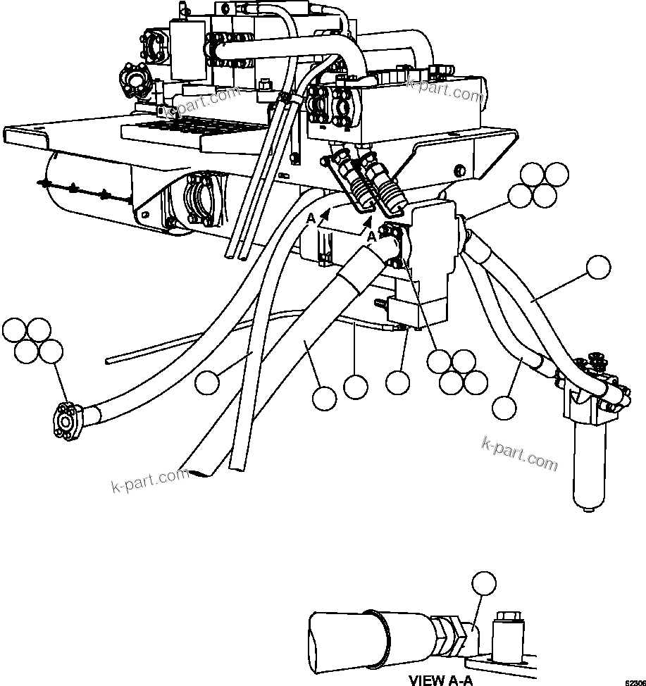 Komatsu parts book diagram for AFE62-BB 930E-4SE S/N A31791 - A31792 & A31813 - A31814  LAS BAMBAS: PUMP MODULE - STEERING PUMP PIPING