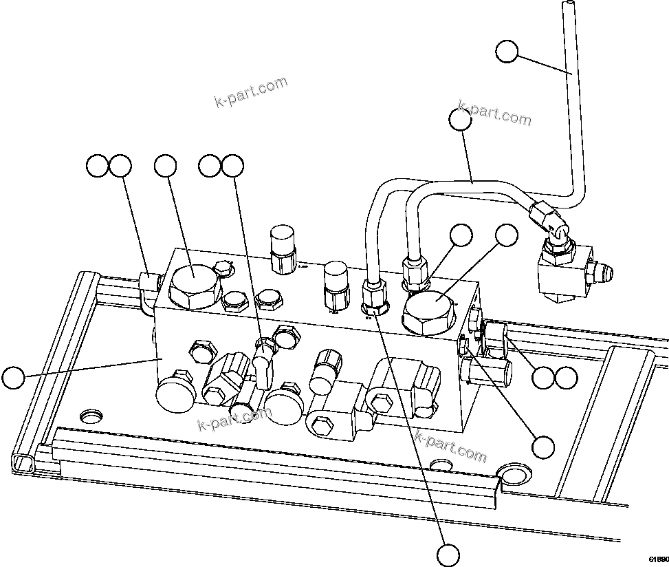 Komatsu parts book diagram for AFE62-BB 930E-4SE S/N A31791 - A31792 & A31813 - A31814  LAS BAMBAS: BRAKE MANIFOLD PIPING