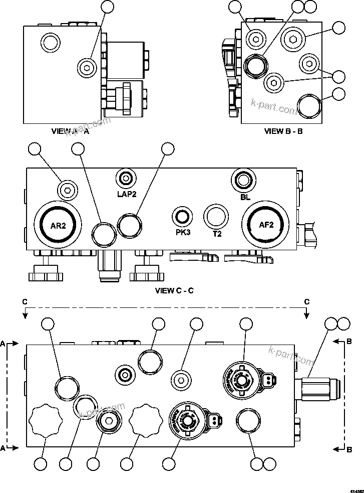 Komatsu parts book diagram for AFE62-BB 930E-4SE S/N A31791 - A31792 & A31813 - A31814  LAS BAMBAS: BRAKE MANIFOLD         PC2513