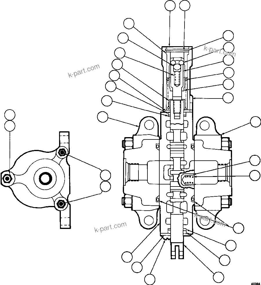Komatsu parts book diagram for AFE62-BB 930E-4SE S/N A31791 - A31792 & A31813 - A31814  LAS BAMBAS: HOIST PILOT VALVE ASSEMBLY           PB6922