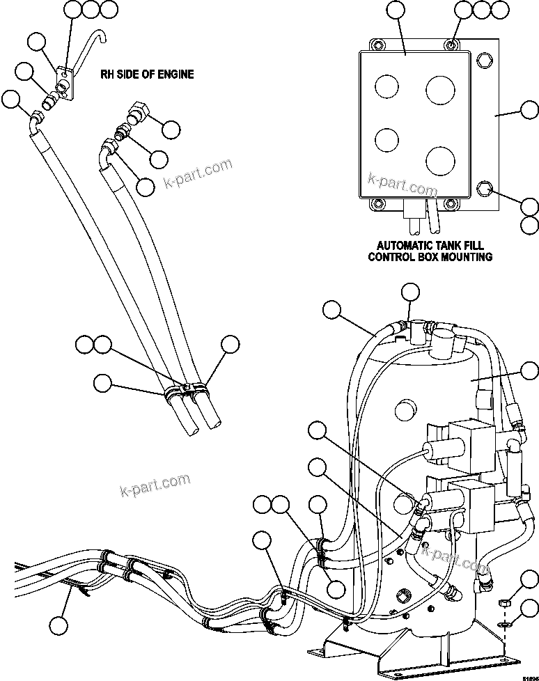 Komatsu parts book diagram for AFE62-BB 930E-4SE S/N A31791 - A31792 & A31813 - A31814  LAS BAMBAS: ENGINE OIL RESERVE SYSTEM