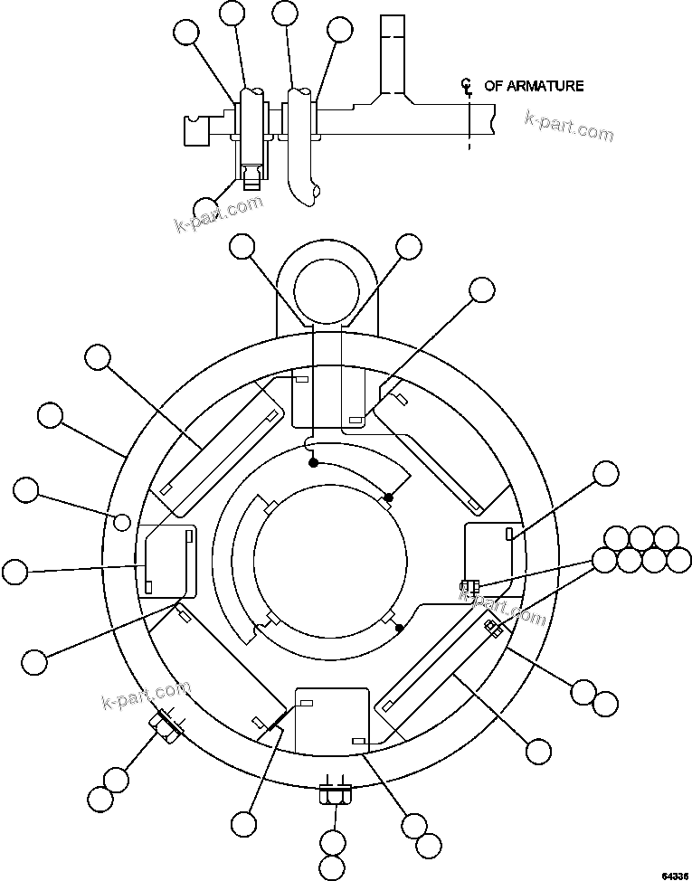 Komatsu parts book diagram for AFE62-BB 930E-4SE S/N A31791 - A31792 & A31813 - A31814  LAS BAMBAS: BLOWER MOTOR (FIELD INSTALLATION)      XA4146