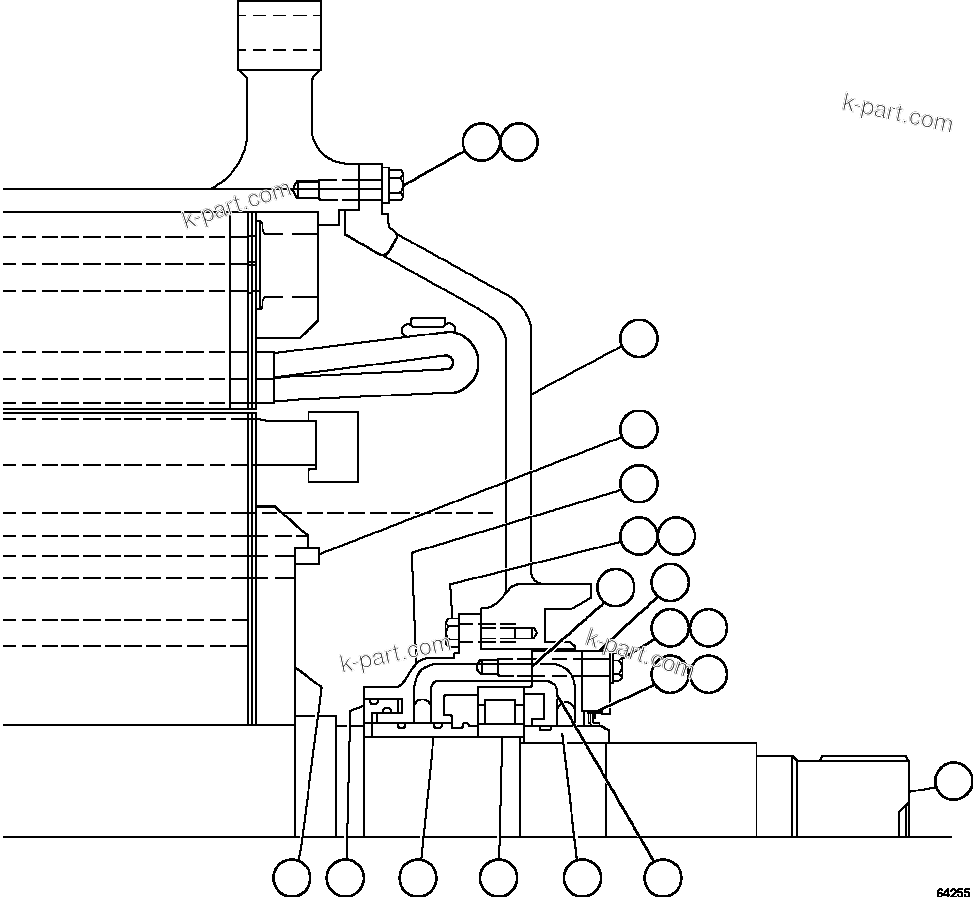 Komatsu parts book diagram for AFE62-BB 930E-4SE S/N A31791 - A31792 & A31813 - A31814  LAS BAMBAS: MOTOR ASSEMBLY - WHEEL  2/2             XA4259