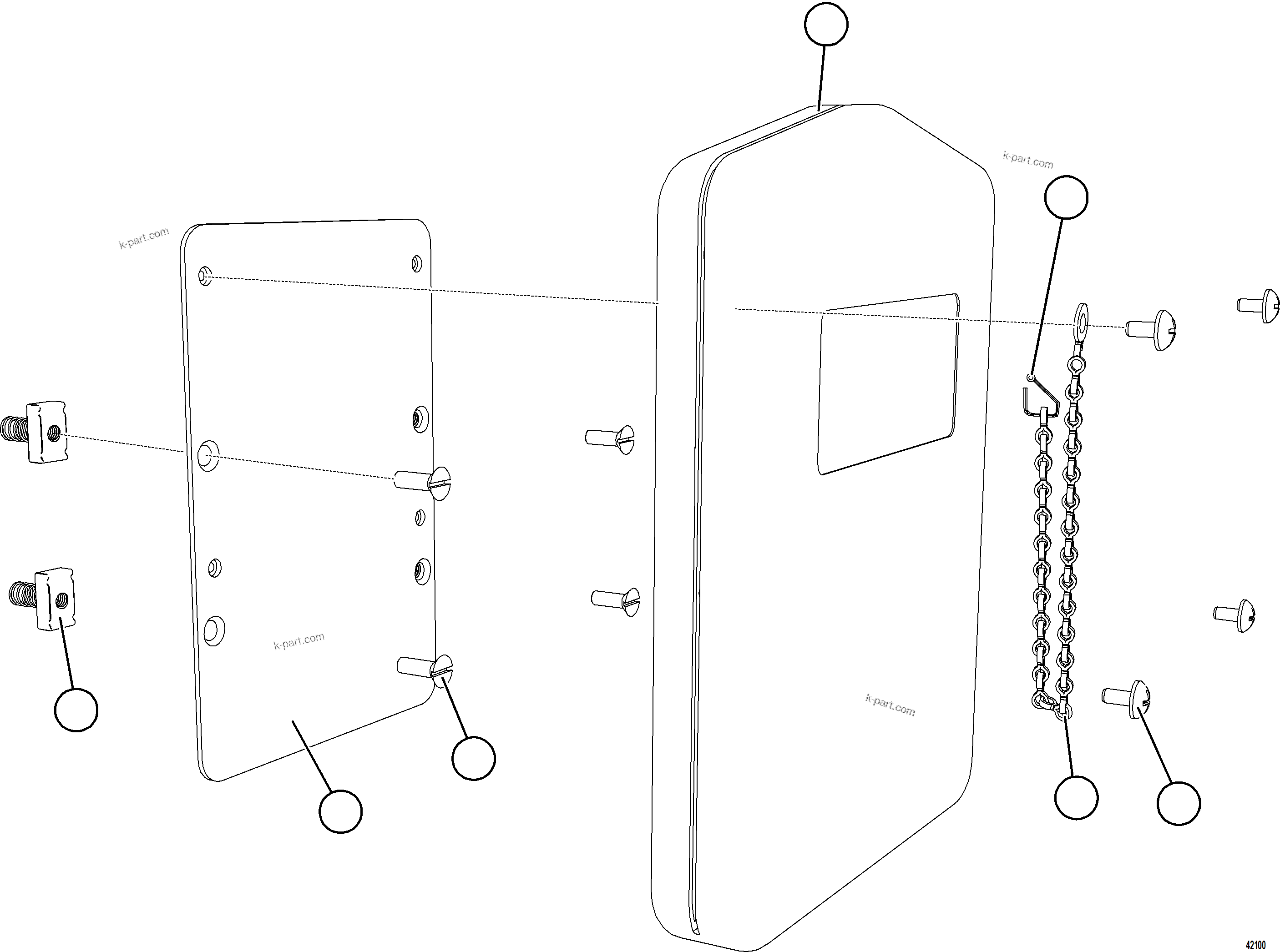 Komatsu parts book diagram for AFE62-BW 930E-4SE S/N A32123  COLLAHUASI: MANUAL HOLDER