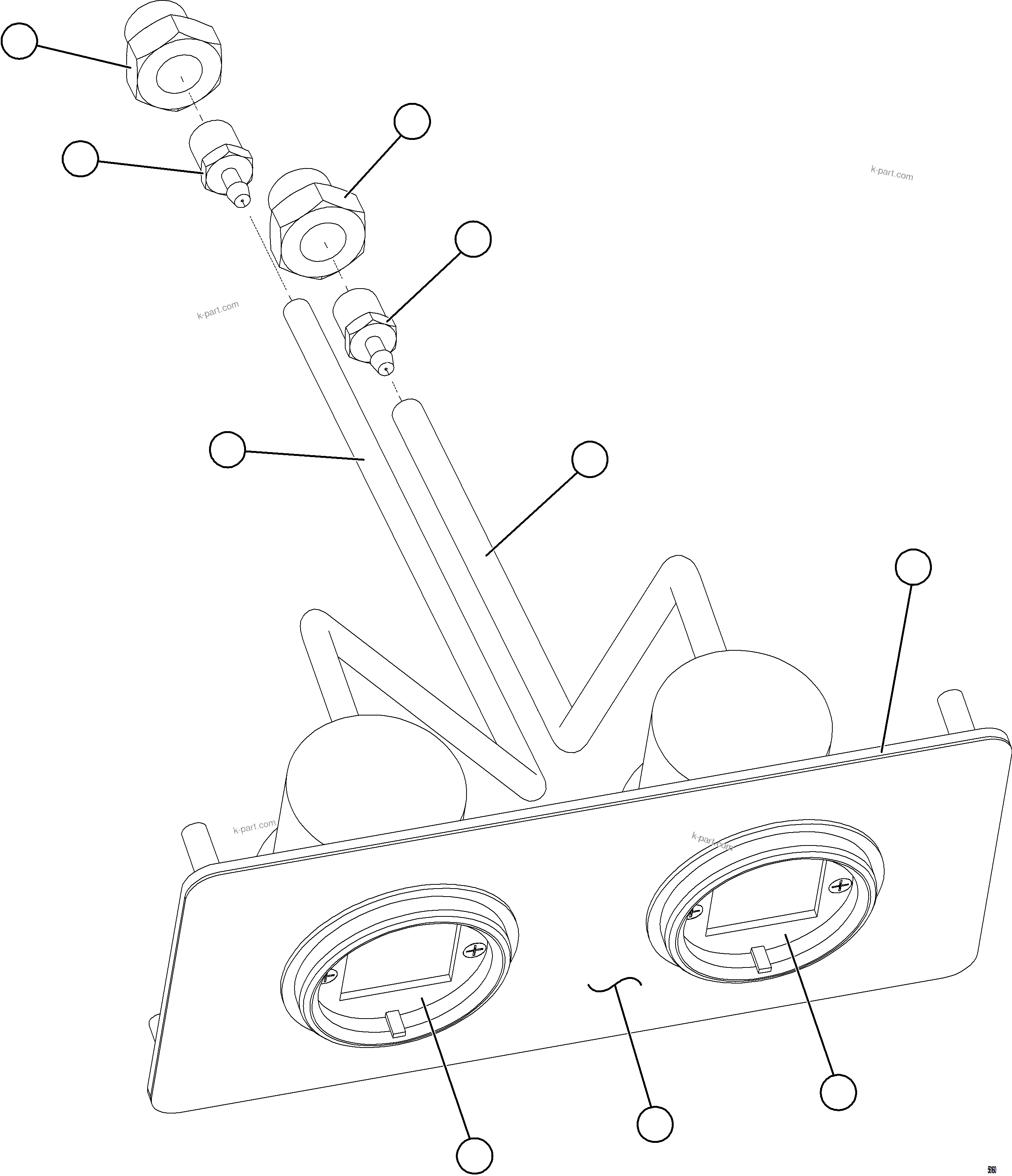 Komatsu parts book diagram for AFE62-BW 930E-4SE S/N A32123  COLLAHUASI: AIR CLEANER RESTRICTION GAUGE MODULE