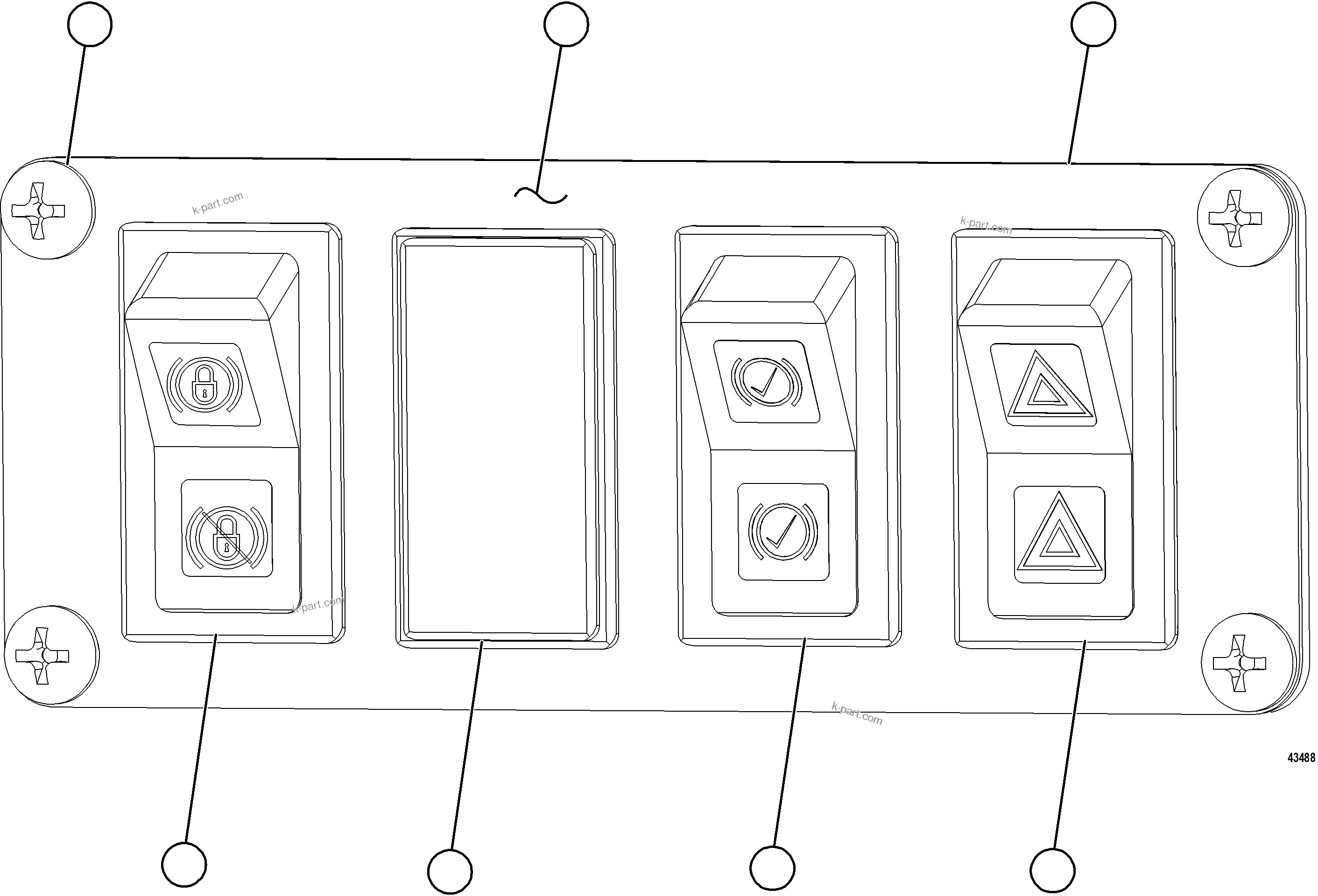 Komatsu parts book diagram for AFE62-BW 930E-4SE S/N A32123  COLLAHUASI: UPPER RH DASH MODULE