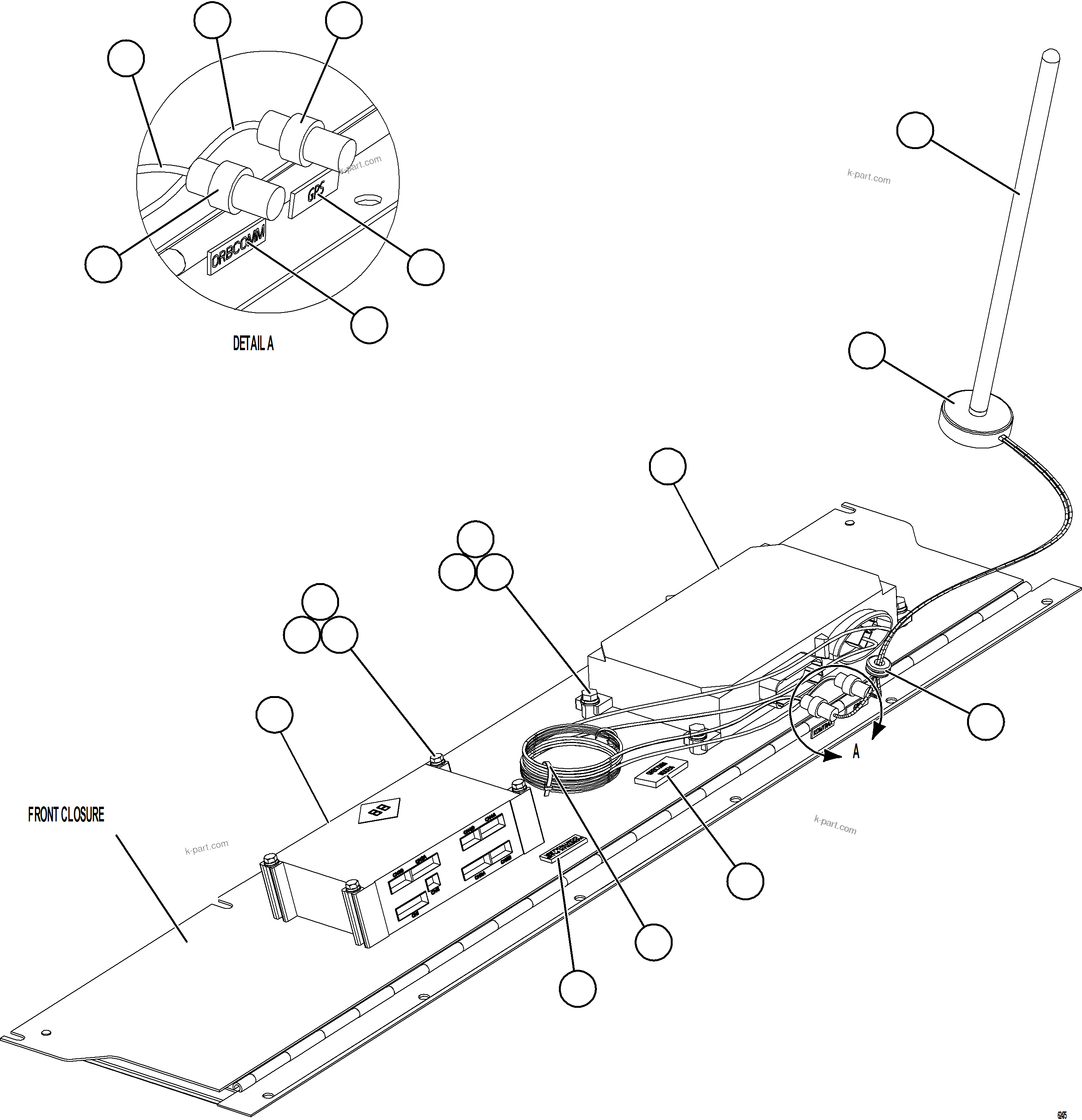 Komatsu parts book diagram for AFE62-BW 930E-4SE S/N A32123  COLLAHUASI: ORBCOMM / KOMTRAX PLUS INSTALLATION
