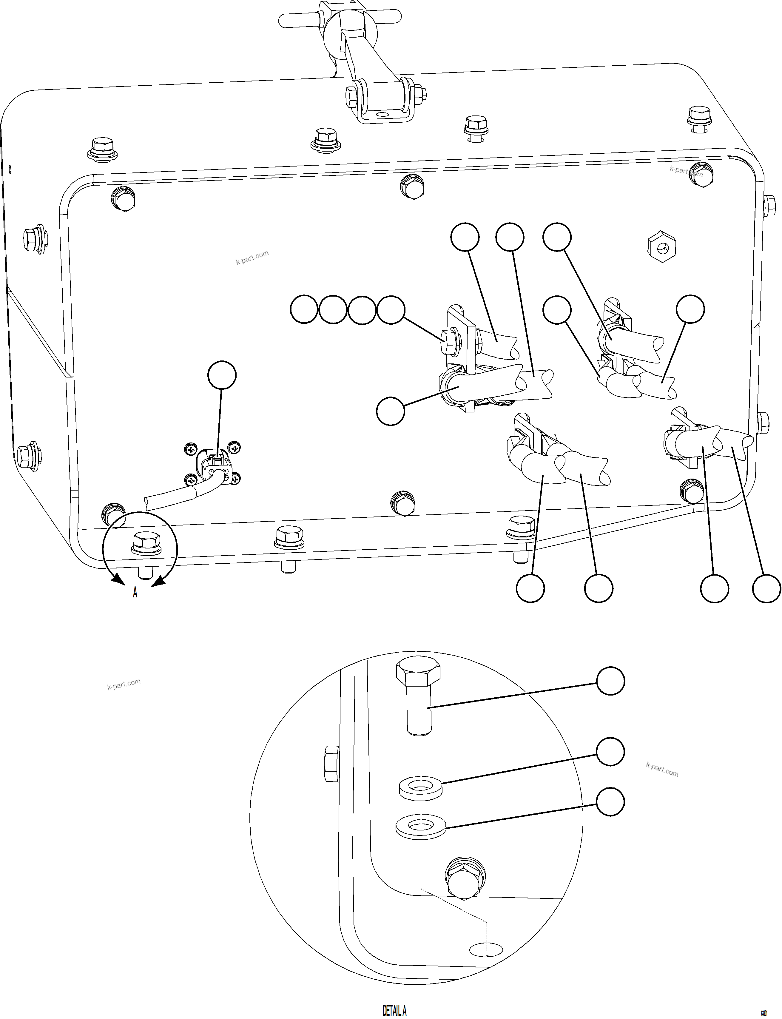Komatsu parts book diagram for AFE62-BW 930E-4SE S/N A32123  COLLAHUASI: ISOLATION BOX WIRING   2/2