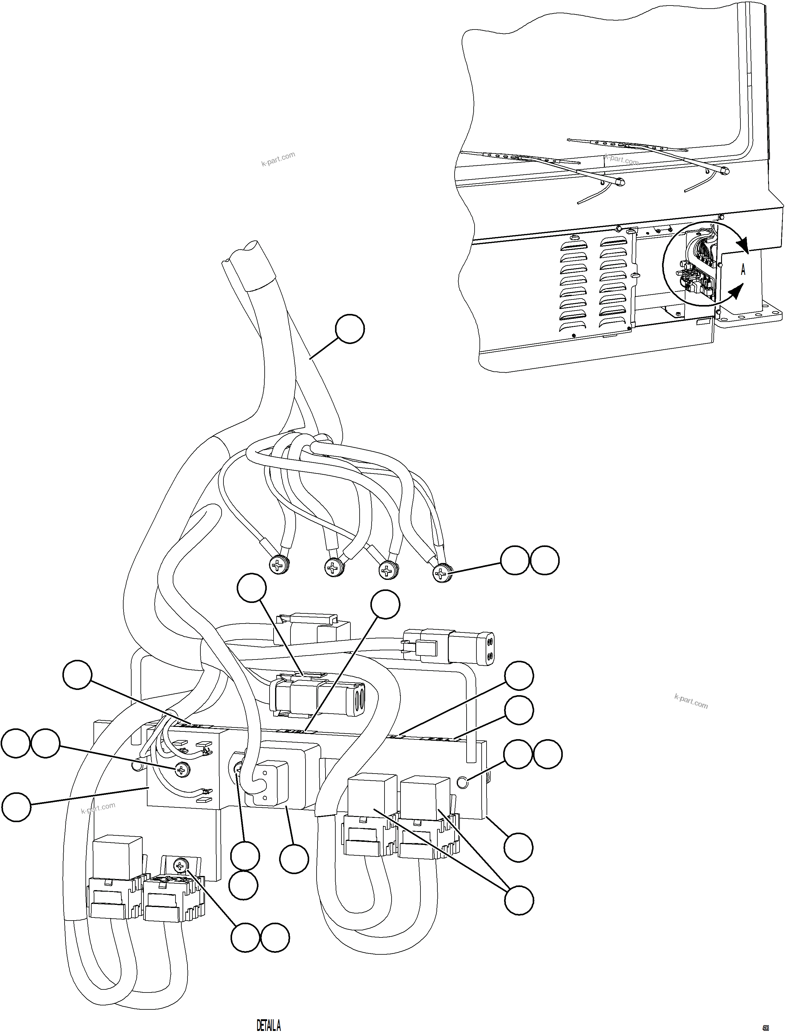 Komatsu parts book diagram for AFE62-BW 930E-4SE S/N A32123  COLLAHUASI: WIPER/WASHER TIMER DELAY MODULES
