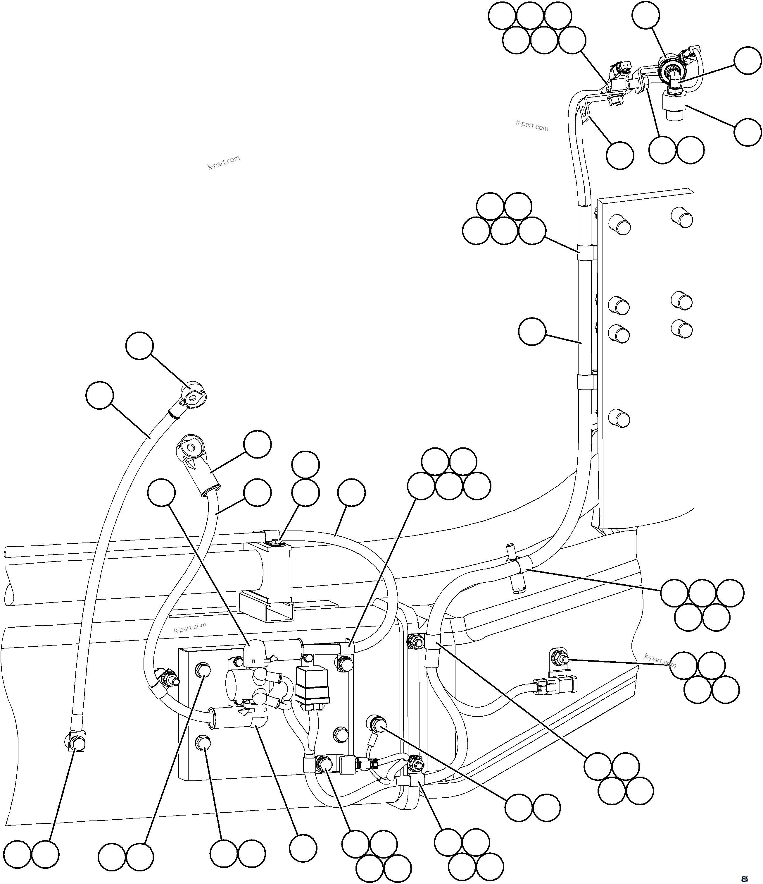 Komatsu parts book diagram for AFE62-BW 930E-4SE S/N A32123  COLLAHUASI: STARTING SYSTEM WIRING    3/4