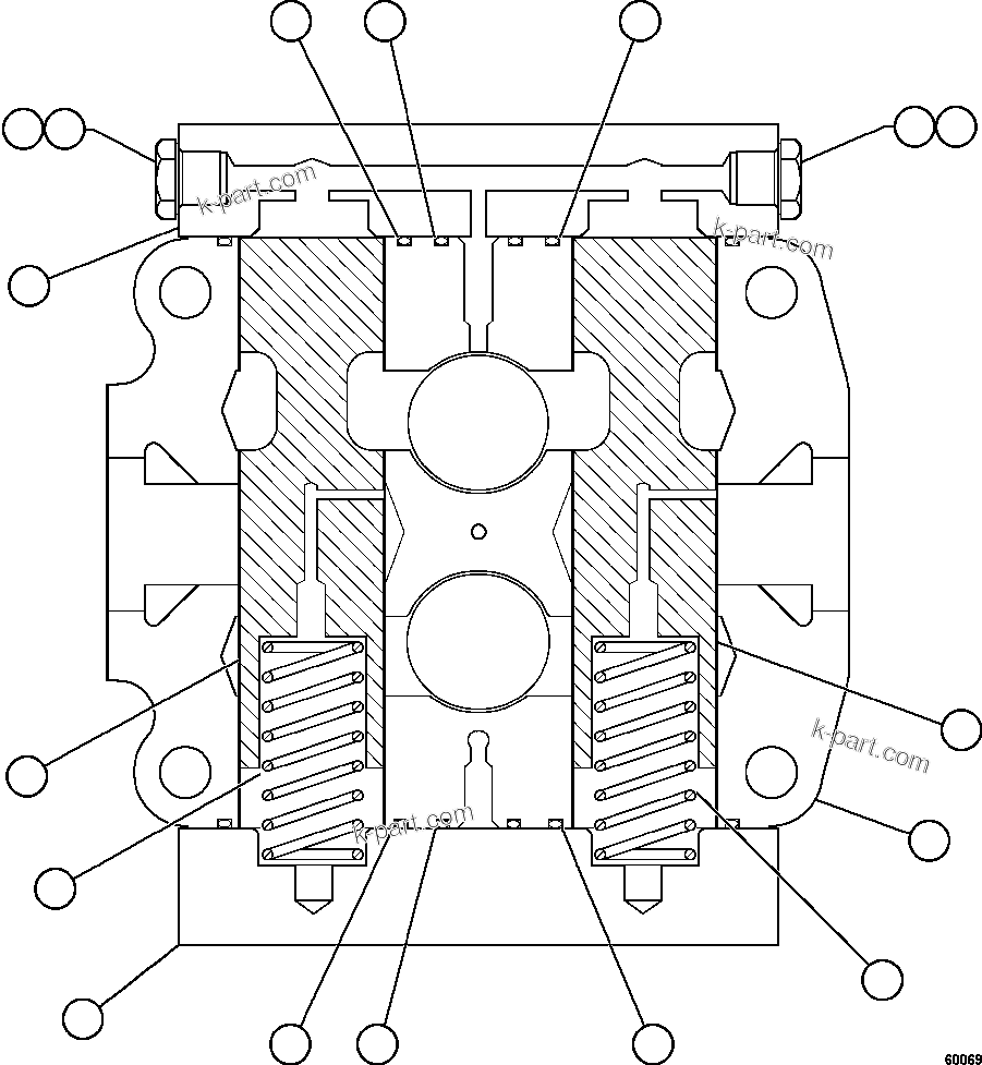 Komatsu parts book diagram for AFE62-BW 930E-4SE S/N A32123  COLLAHUASI: SPOOL SECTION ASSEMBLY - TANK     BF3050