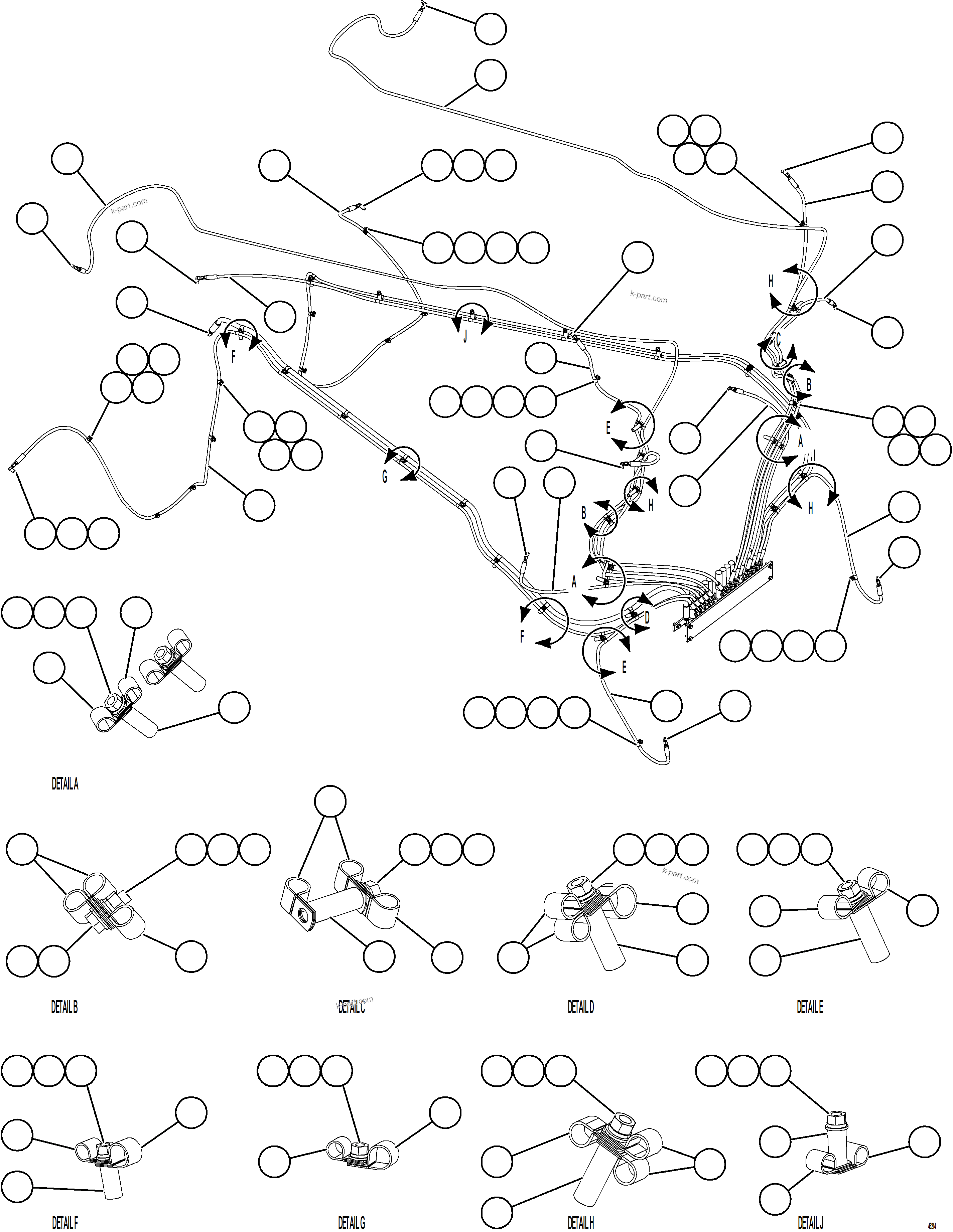 Komatsu parts book diagram for AFE62-BW 930E-4SE S/N A32123  COLLAHUASI: AUTOMATIC LUBRICATION SYSTEM - REAR AXLE    2/2