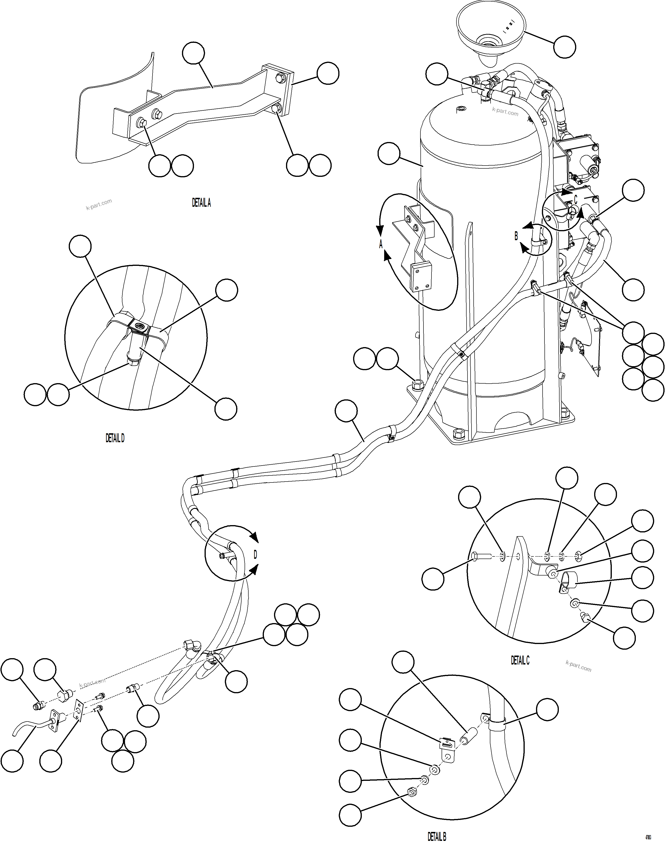 Komatsu parts book diagram for AFE62-BW 930E-4SE S/N A32123  COLLAHUASI: ENGINE OIL RESERVE SYSTEM 1/2