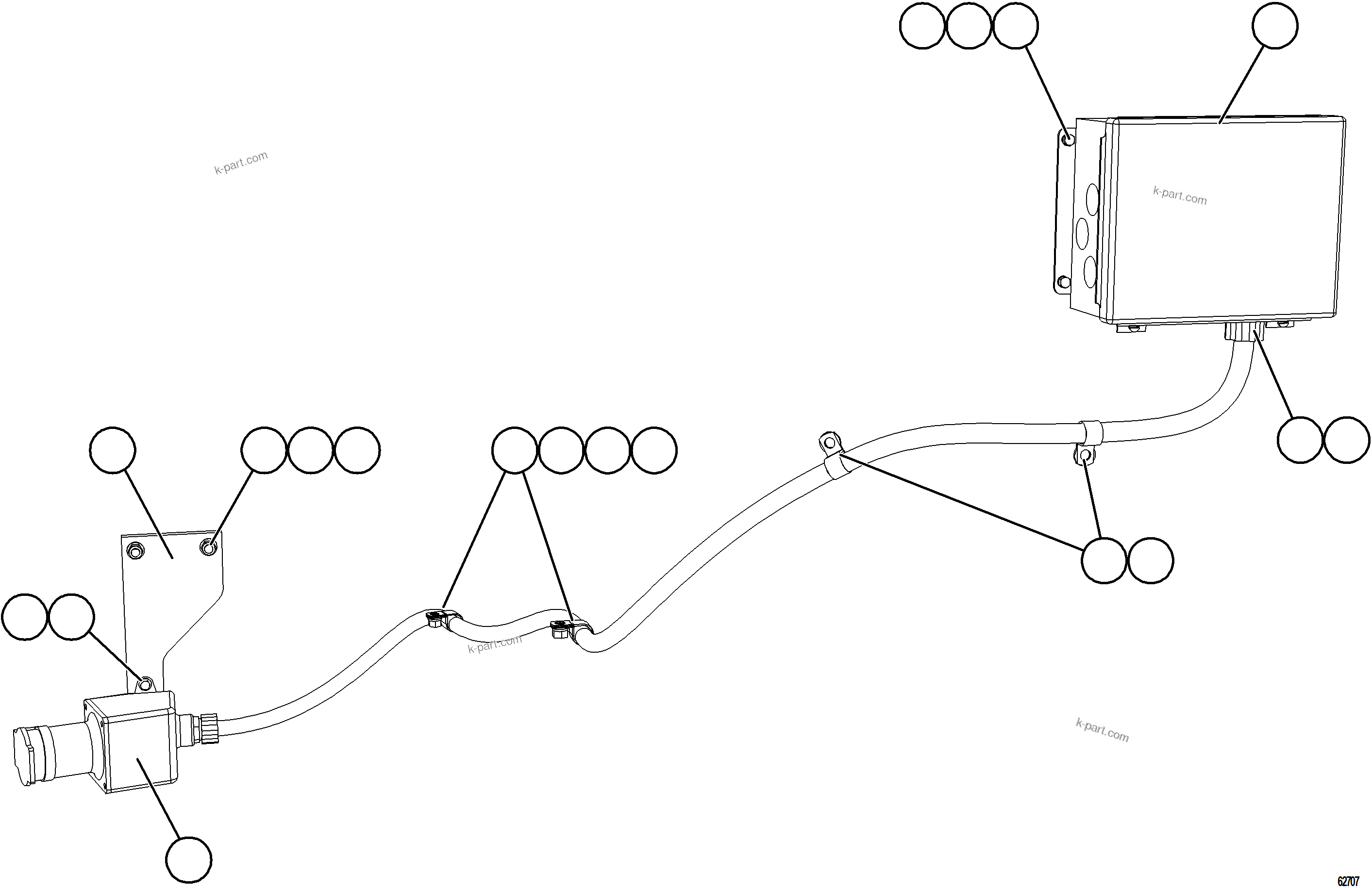 Komatsu parts book diagram for AFE62-BW 930E-4SE S/N A32123  COLLAHUASI: HOTSTART - JUNCTION BOX AND RECEPTACLE