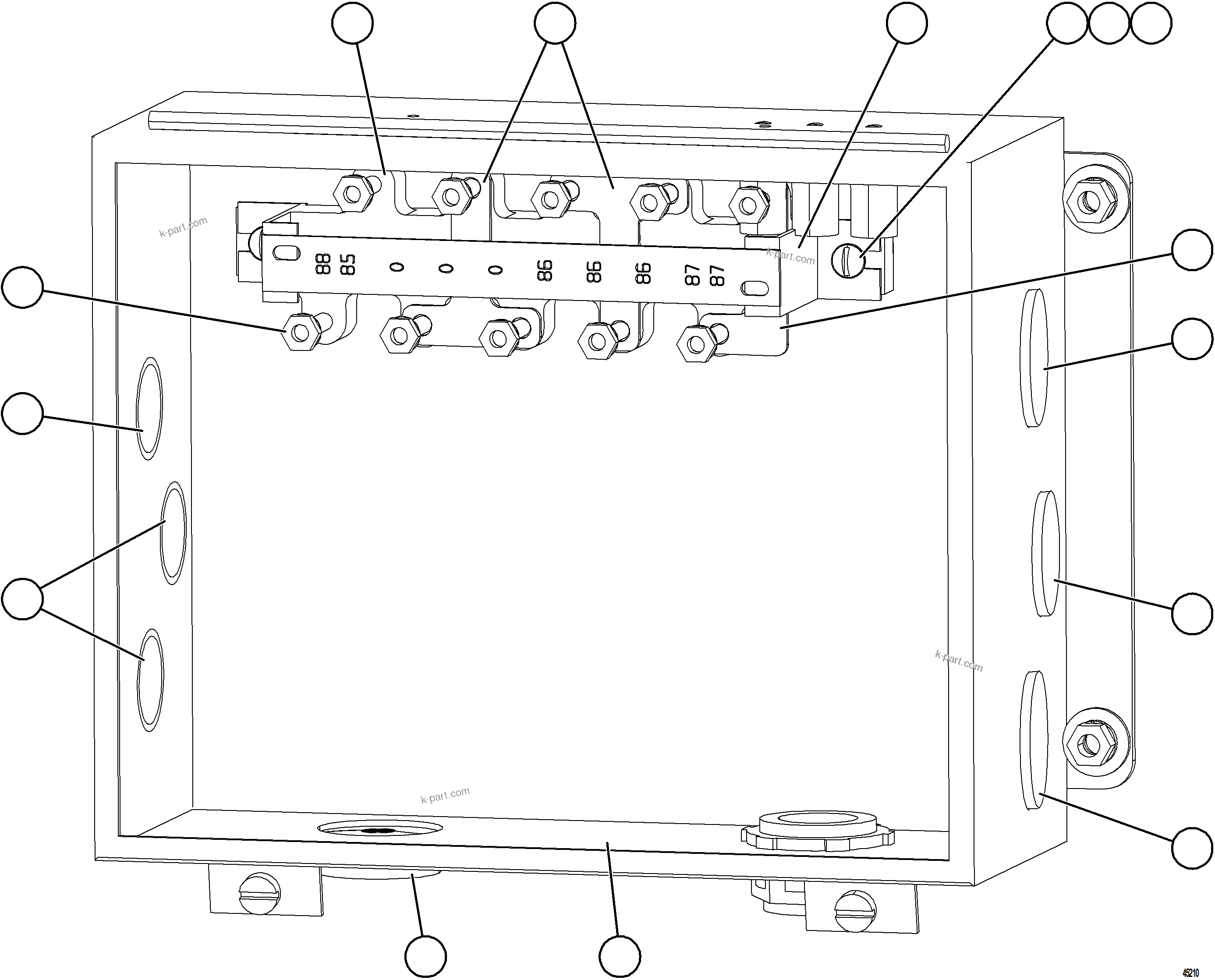 Komatsu parts book diagram for AFE62-BW 930E-4SE S/N A32123  COLLAHUASI: HOTSTART - JUNCTION BOX EJ5557