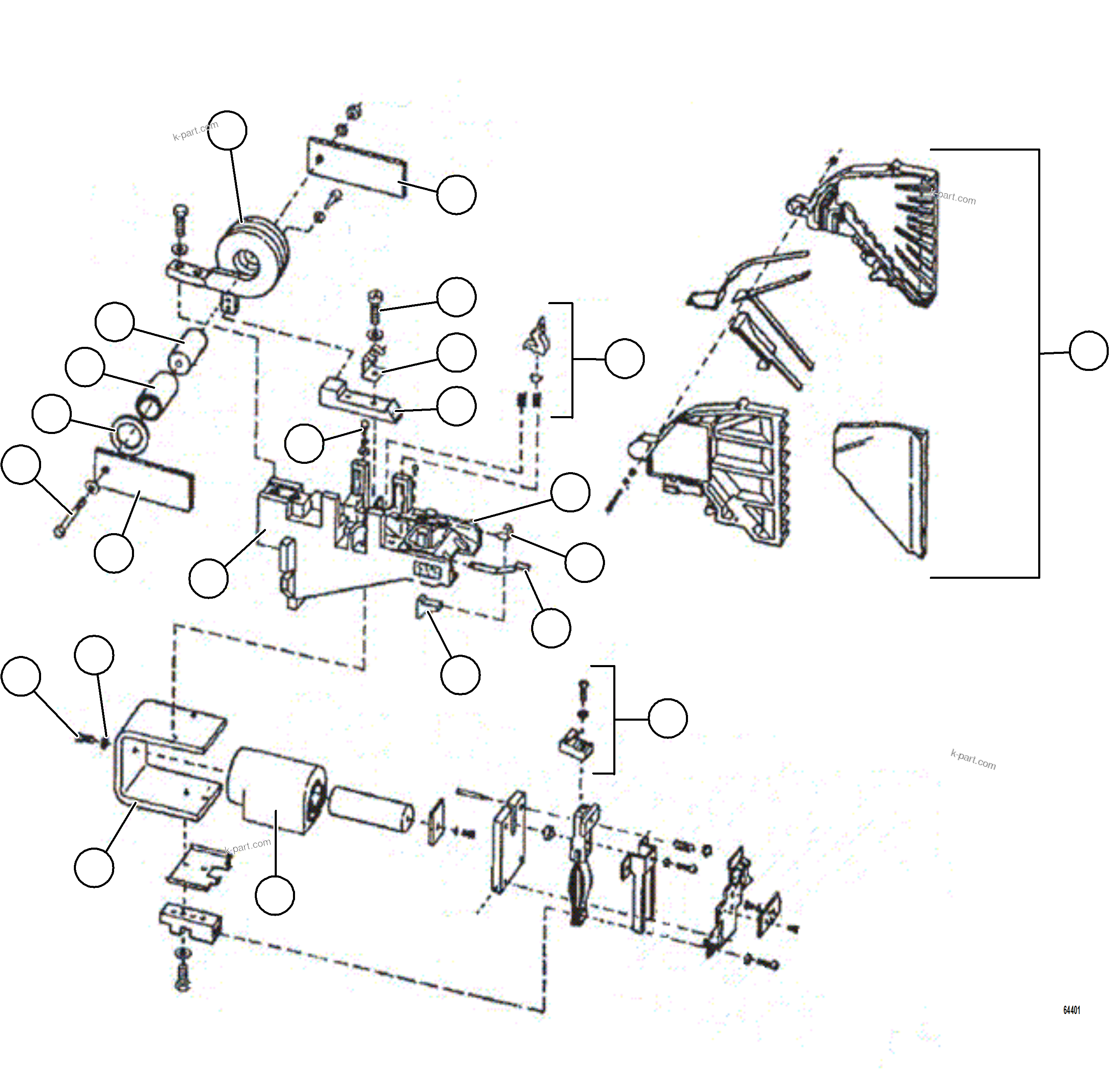 Komatsu parts book diagram for AFE62-BW 930E-4SE S/N A32123  COLLAHUASI: CONTACTOR ASSEMBLY - RP    GE1843