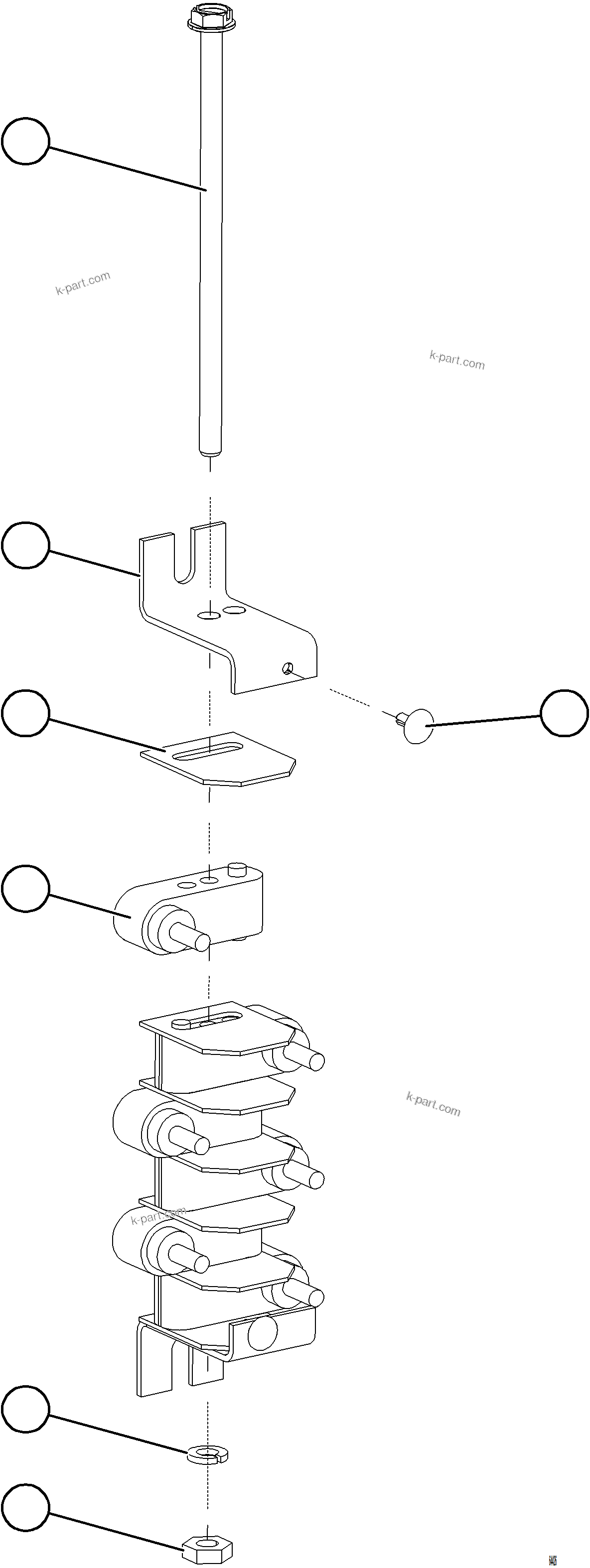 Komatsu parts book diagram for AFE62-BW 930E-4SE S/N A32123  COLLAHUASI: TERMINAL BOARD          VS6690