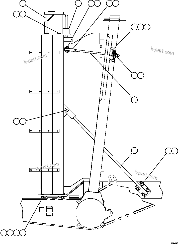 Komatsu parts book diagram for AFE62-W 930E-4SE S/N A31053, 1055, 1069, 1071, 1100-1101, 1109, 1117, 1130-32, 1141, 1143, 1145, 1163, 1165, 1167, 1185-1187, 1205-1207, 1222-1223, 1225, 1240 & 1242 OYU TOLGOI: RADIATOR SUPPORT & MOUNTING
