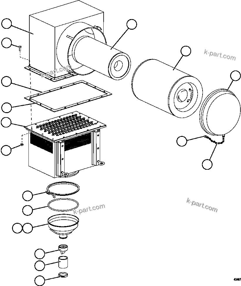 Komatsu parts book diagram for AFE62-W 930E-4SE S/N A31053, 1055, 1069, 1071, 1100-1101, 1109, 1117, 1130-32, 1141, 1143, 1145, 1163, 1165, 1167, 1185-1187, 1205-1207, 1222-1223, 1225, 1240 & 1242 OYU TOLGOI: AIR CLEANER ASSEMBLY     PC2557