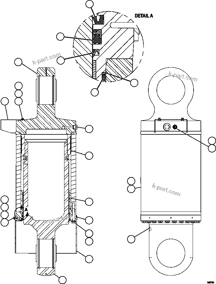 Komatsu parts book diagram for AFE62-W 930E-4SE S/N A31053, 1055, 1069, 1071, 1100-1101, 1109, 1117, 1130-32, 1141, 1143, 1145, 1163, 1165, 1167, 1185-1187, 1205-1207, 1222-1223, 1225, 1240 & 1242 OYU TOLGOI: REAR SUSPENSION ASSEMBLY           EM8847