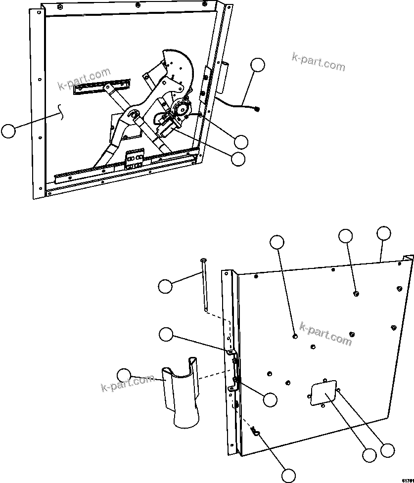 Komatsu parts book diagram for AFE62-W 930E-4SE S/N A31053, 1055, 1069, 1071, 1100-1101, 1109, 1117, 1130-32, 1141, 1143, 1145, 1163, 1165, 1167, 1185-1187, 1205-1207, 1222-1223, 1225, 1240 & 1242 OYU TOLGOI: INNER DOOR PANEL - LH       EL2746