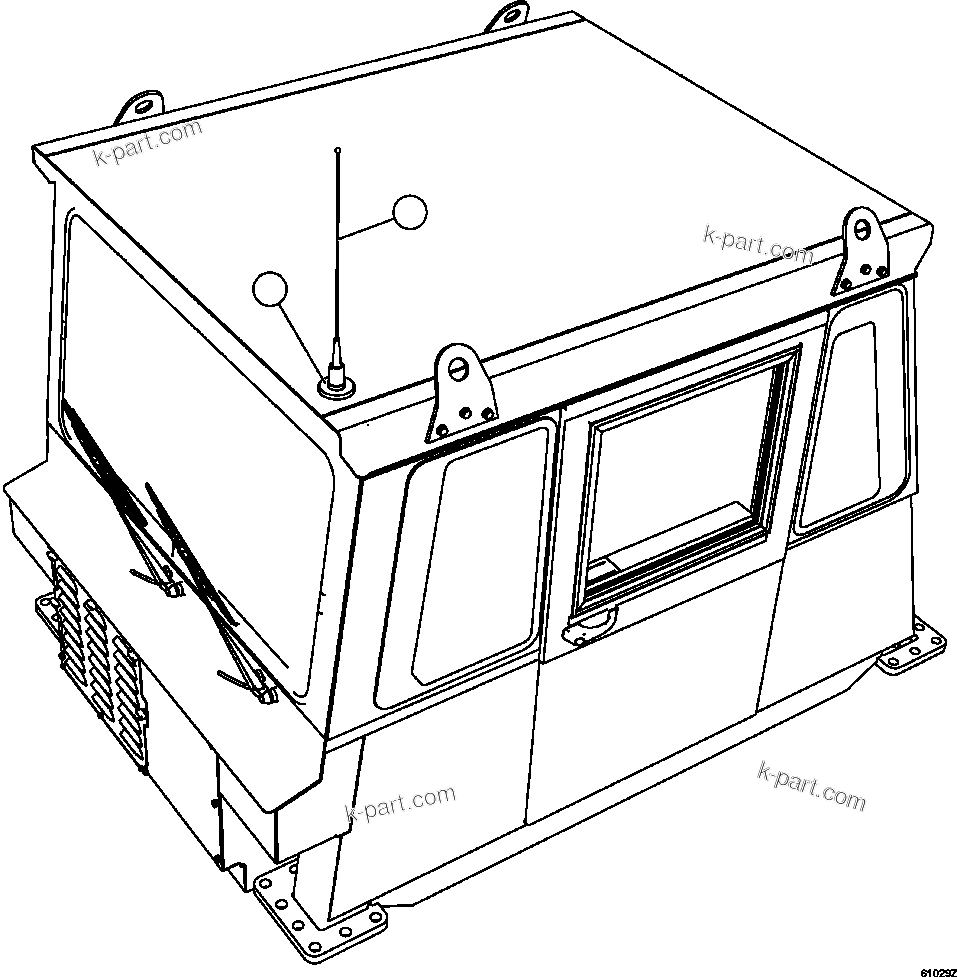 Komatsu parts book diagram for AFE62-W 930E-4SE S/N A31053, 1055, 1069, 1071, 1100-1101, 1109, 1117, 1130-32, 1141, 1143, 1145, 1163, 1165, 1167, 1185-1187, 1205-1207, 1222-1223, 1225, 1240 & 1242 OYU TOLGOI: ORBCOMM CAB INSTALLATION