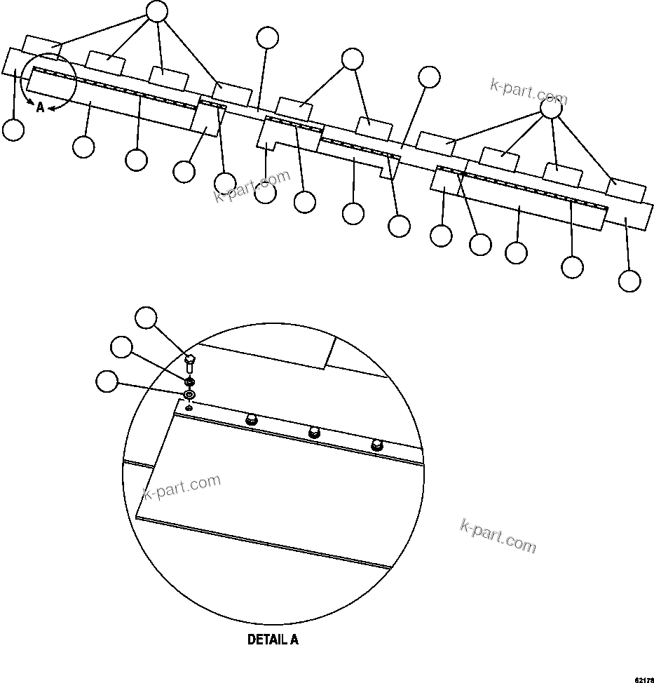 Komatsu parts book diagram for AFE62-W 930E-4SE S/N A31053, 1055, 1069, 1071, 1100-1101, 1109, 1117, 1130-32, 1141, 1143, 1145, 1163, 1165, 1167, 1185-1187, 1205-1207, 1222-1223, 1225, 1240 & 1242 OYU TOLGOI: BODY MUD FLAPS  1/2    (S/N A31185 & UP)