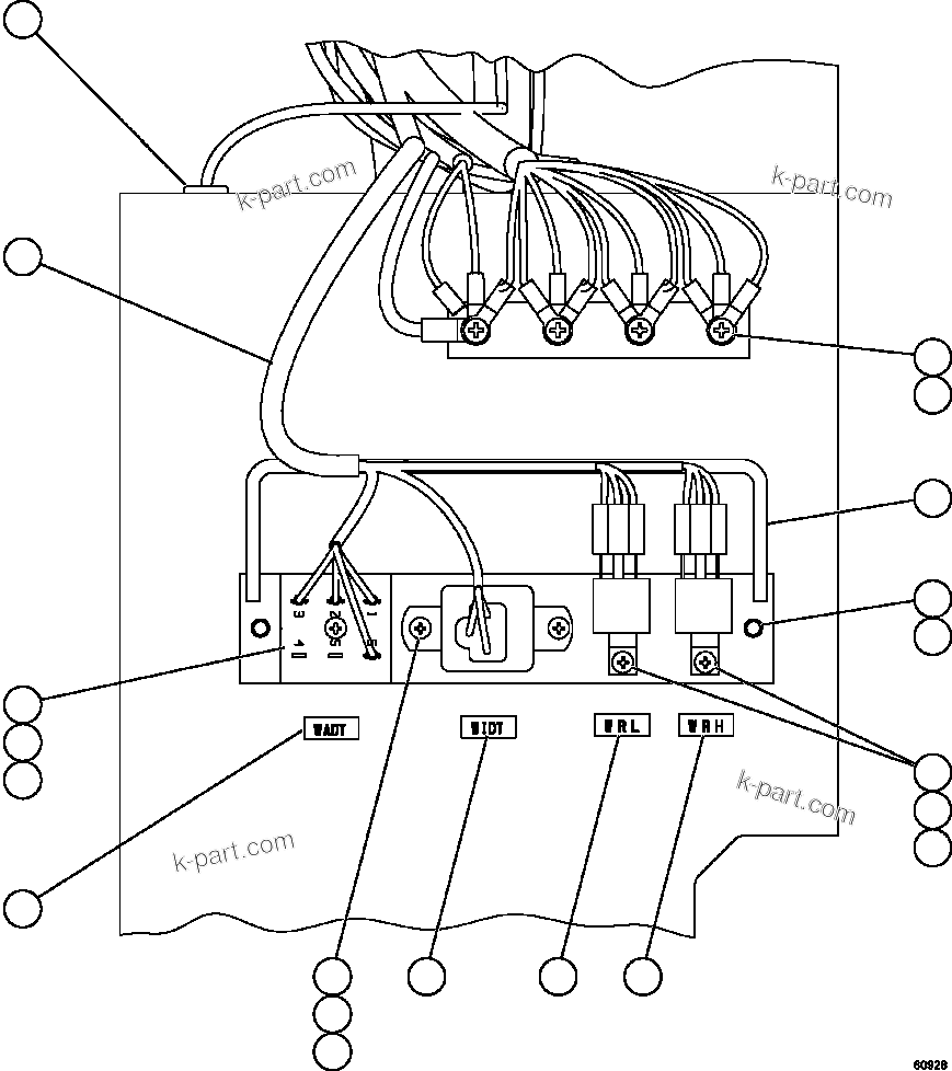 Komatsu parts book diagram for AFE62-W 930E-4SE S/N A31053, 1055, 1069, 1071, 1100-1101, 1109, 1117, 1130-32, 1141, 1143, 1145, 1163, 1165, 1167, 1185-1187, 1205-1207, 1222-1223, 1225, 1240 & 1242 OYU TOLGOI: WIPER/WASHER TIMER DELAY MODULES