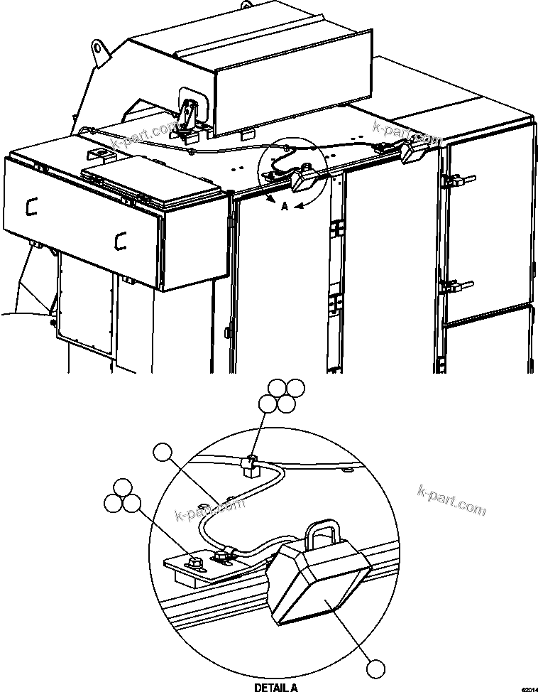 Komatsu parts book diagram for AFE62-W 930E-4SE S/N A31053, 1055, 1069, 1071, 1100-1101, 1109, 1117, 1130-32, 1141, 1143, 1145, 1163, 1165, 1167, 1185-1187, 1205-1207, 1222-1223, 1225, 1240 & 1242 OYU TOLGOI: CONTROL CABINET SERVICE LIGHTS