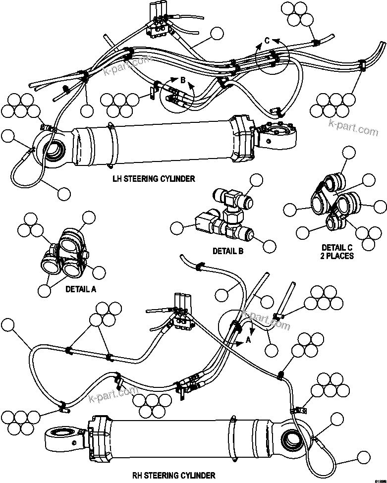 Komatsu parts book diagram for AFE62-W 930E-4SE S/N A31053, 1055, 1069, 1071, 1100-1101, 1109, 1117, 1130-32, 1141, 1143, 1145, 1163, 1165, 1167, 1185-1187, 1205-1207, 1222-1223, 1225, 1240 & 1242 OYU TOLGOI: AUTOMATIC LUBRICATION SYSTEM  3/4