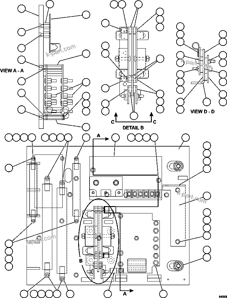 Komatsu parts book diagram for AFE62-W 930E-4SE S/N A31053, 1055, 1069, 1071, 1100-1101, 1109, 1117, 1130-32, 1141, 1143, 1145, 1163, 1165, 1167, 1185-1187, 1205-1207, 1222-1223, 1225, 1240 & 1242 OYU TOLGOI: A.F.S.E. PANEL COVER ASSEMBLY  1/2   58B-43-00480