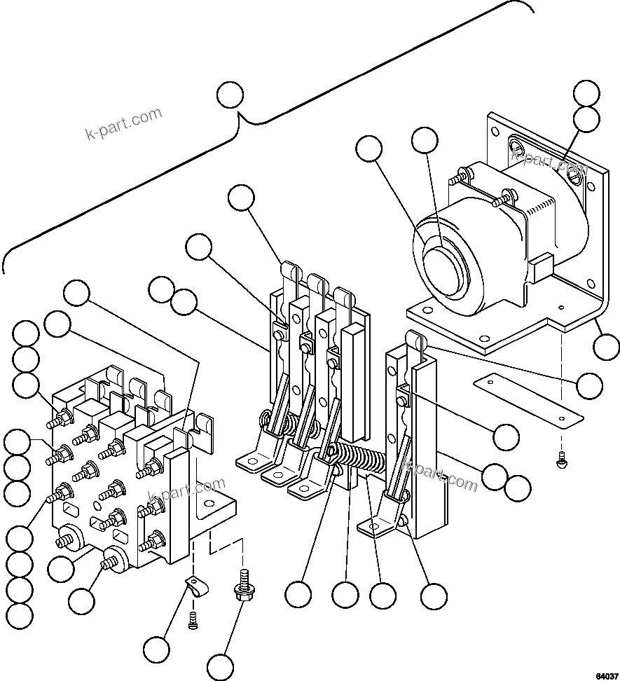 Komatsu parts book diagram for AFE62-W 930E-4SE S/N A31053, 1055, 1069, 1071, 1100-1101, 1109, 1117, 1130-32, 1141, 1143, 1145, 1163, 1165, 1167, 1185-1187, 1205-1207, 1222-1223, 1225, 1240 & 1242 OYU TOLGOI: RELAY - CPR & GFR        VG7043