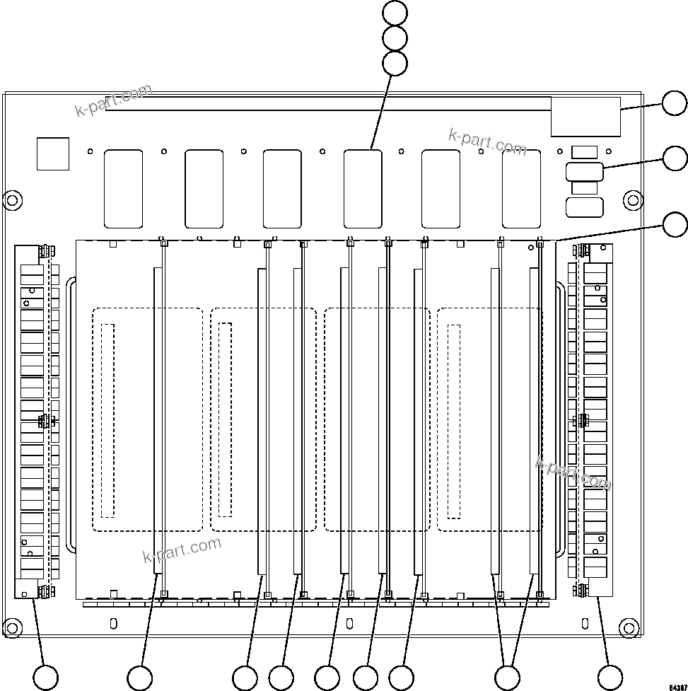 Komatsu parts book diagram for AFE62-W 930E-4SE S/N A31053, 1055, 1069, 1071, 1100-1101, 1109, 1117, 1130-32, 1141, 1143, 1145, 1163, 1165, 1167, 1185-1187, 1205-1207, 1222-1223, 1225, 1240 & 1242 OYU TOLGOI: PANEL - ICP   1/2      58B-43-00200