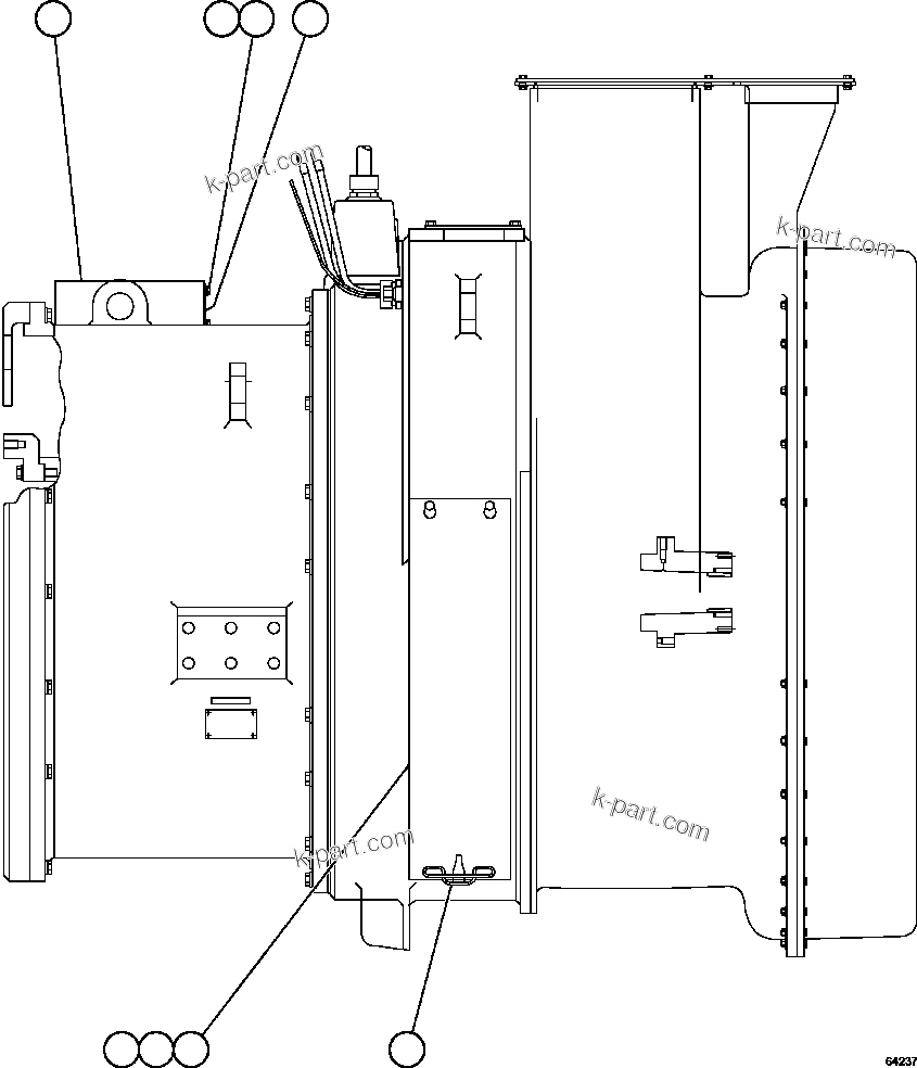 Komatsu parts book diagram for AFE62-W 930E-4SE S/N A31053, 1055, 1069, 1071, 1100-1101, 1109, 1117, 1130-32, 1141, 1143, 1145, 1163, 1165, 1167, 1185-1187, 1205-1207, 1222-1223, 1225, 1240 & 1242 OYU TOLGOI: ALTERNATOR/BLOWER ASSEMBLY         PC2610