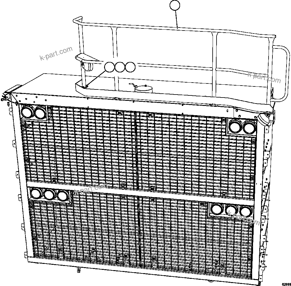 Komatsu parts book diagram for AFE63-B 960E-1K S/N A50009 - A50010    ANGLO SISHEN: GRILLE HANDRAIL
