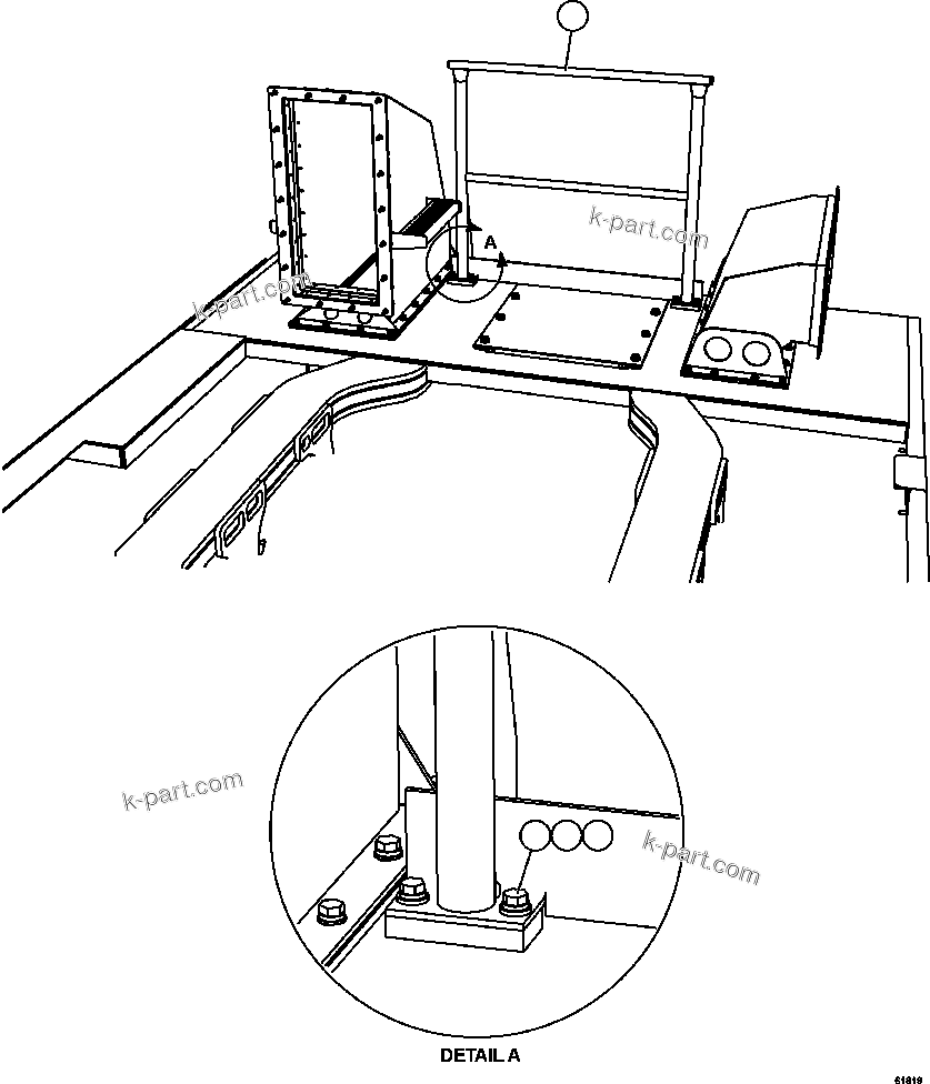 Komatsu parts book diagram for AFE63-B 960E-1K S/N A50009 - A50010    ANGLO SISHEN: REAR HANDRAIL