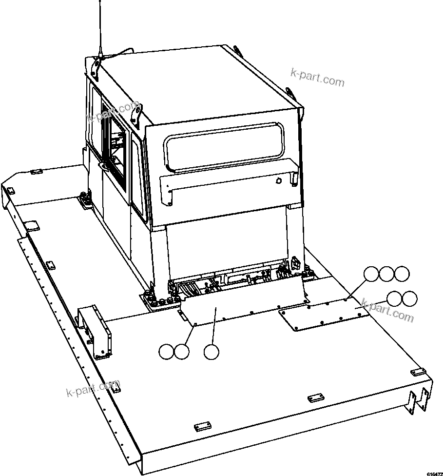 Komatsu parts book diagram for AFE63-B 960E-1K S/N A50009 - A50010    ANGLO SISHEN: LEFT DECK COVERS