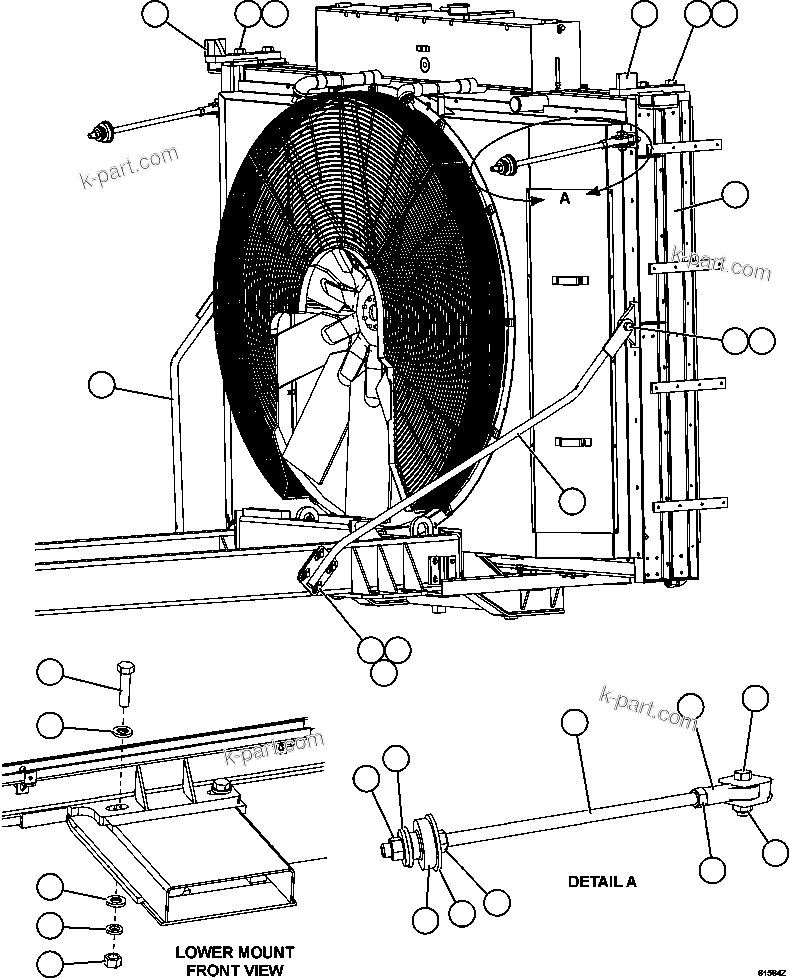Komatsu parts book diagram for AFE63-B 960E-1K S/N A50009 - A50010    ANGLO SISHEN: RADIATOR INSTALLATION