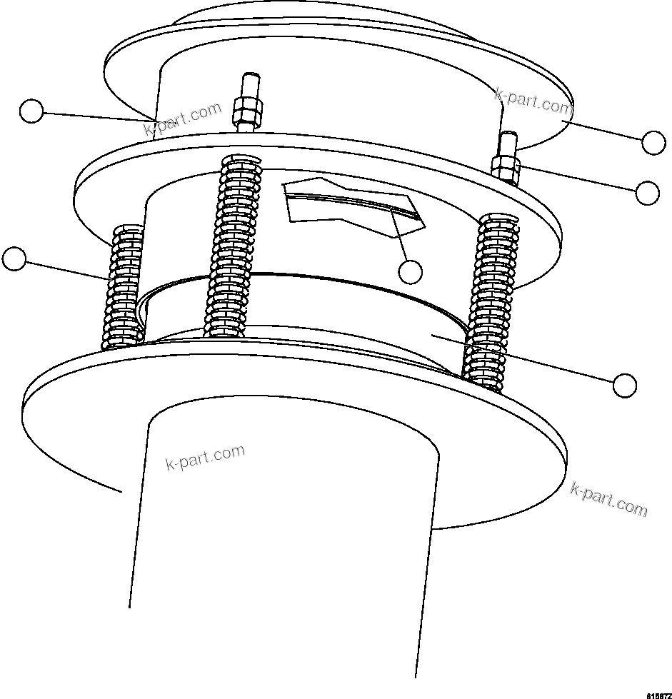 Komatsu parts book diagram for AFE63-B 960E-1K S/N A50009 - A50010    ANGLO SISHEN: BODY EXHAUST COUPLING    EJ4467
