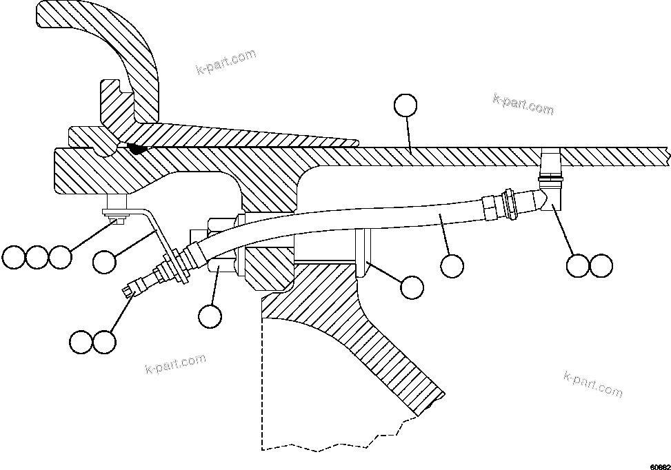 Komatsu parts book diagram for AFE63-B 960E-1K S/N A50009 - A50010    ANGLO SISHEN: FRONT WHEEL INSTALLATION