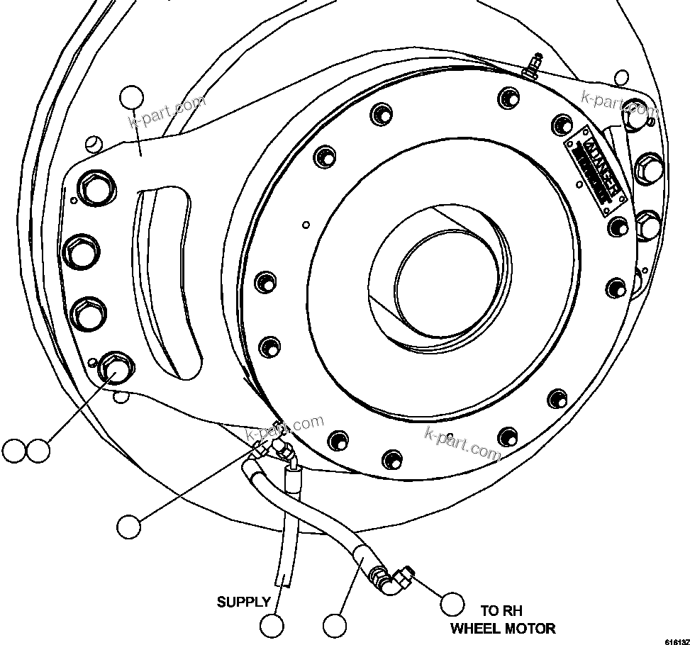 Komatsu parts book diagram for AFE63-B 960E-1K S/N A50009 - A50010    ANGLO SISHEN: PARKING BRAKE INSTALLATION