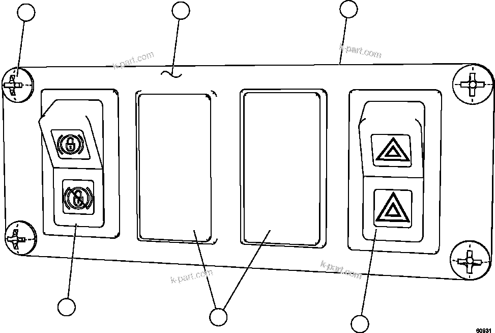 Komatsu parts book diagram for AFE63-B 960E-1K S/N A50009 - A50010    ANGLO SISHEN: UPPER RH DASH MODULE