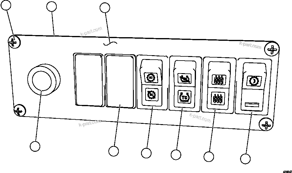 Komatsu parts book diagram for AFE63-B 960E-1K S/N A50009 - A50010    ANGLO SISHEN: LOWER RH DASH MODULE