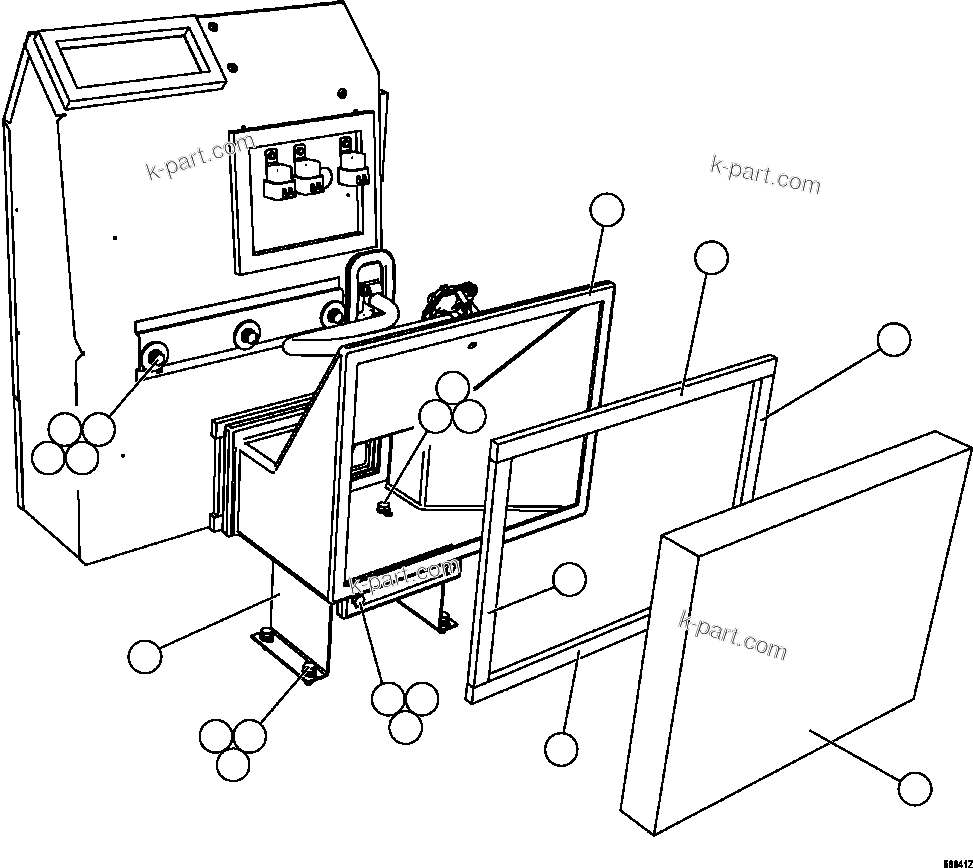 Komatsu parts book diagram for AFE63-B 960E-1K S/N A50009 - A50010    ANGLO SISHEN: HVAC INSTALLATION   1/2
