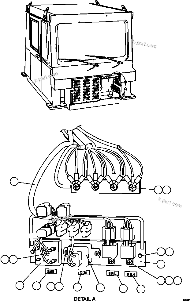 Komatsu parts book diagram for AFE63-B 960E-1K S/N A50009 - A50010    ANGLO SISHEN: WIPER/WASHER TIMER DELAY MODULES